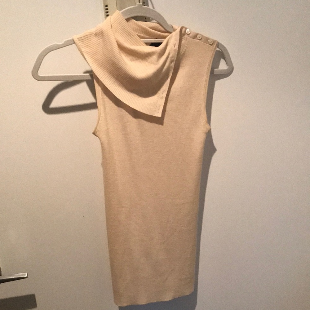 Sleeveless turtleneck